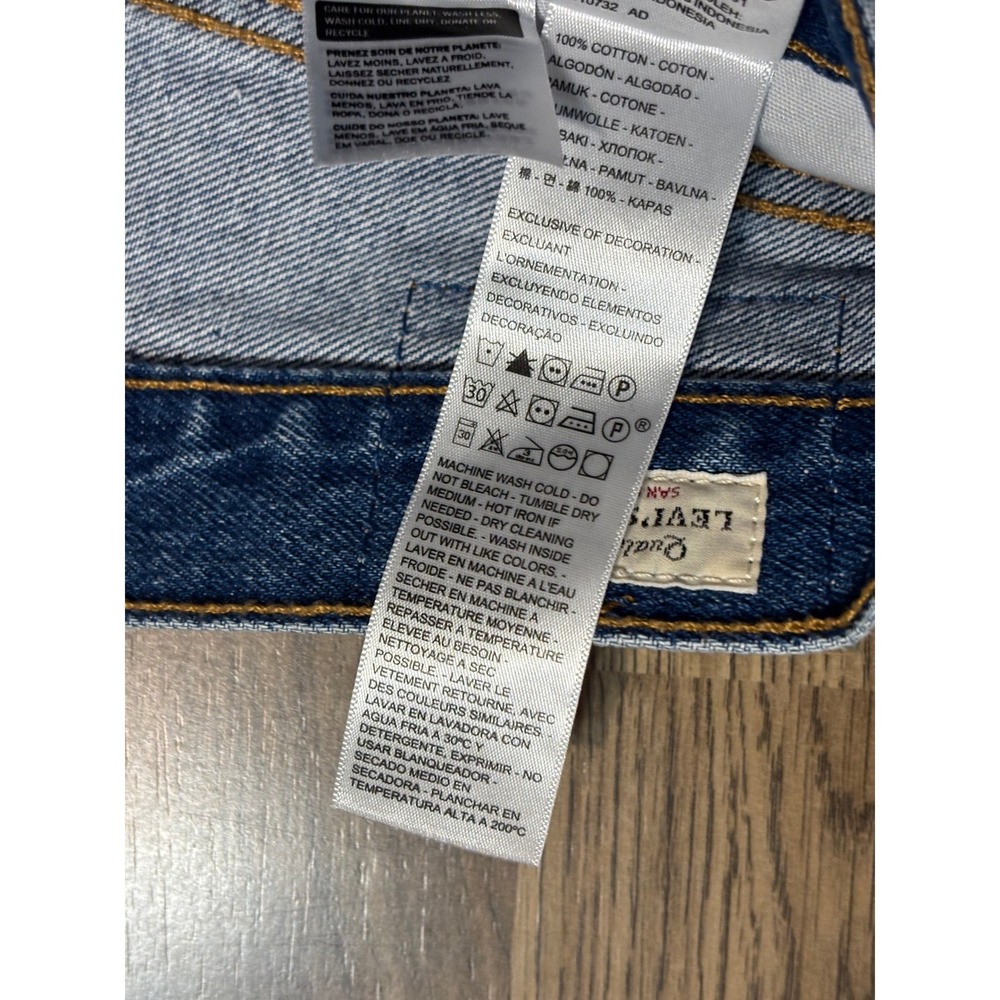 Levi's 501 Original Fit Jeans Women W28 L30 Blue Denim Distressed Good Used - Picture 7 of 13